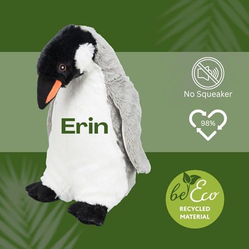 Trixie Pinguin Hundespielzeug Be Eco Erin - umweltfreundliches Plüschtier aus Recycling-Material, 28cm - nachhaltiges Kuscheltier Pinguin - Stofftier in schwarz-weiß - 34884