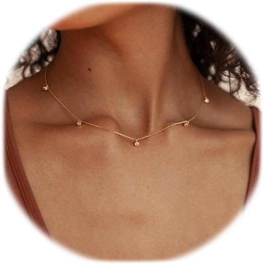 925 Sterling Silver Heart Necklace for Women 14K Gold Plated Cute Dainty Opal Handmade Necklace Small Tiny Heart Pendant Necklace Perfect for Mom Wife Daughter