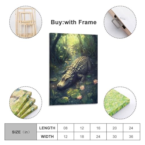 Impression sur toile crocodile de qualité supérieure pour une décoration chic - 2