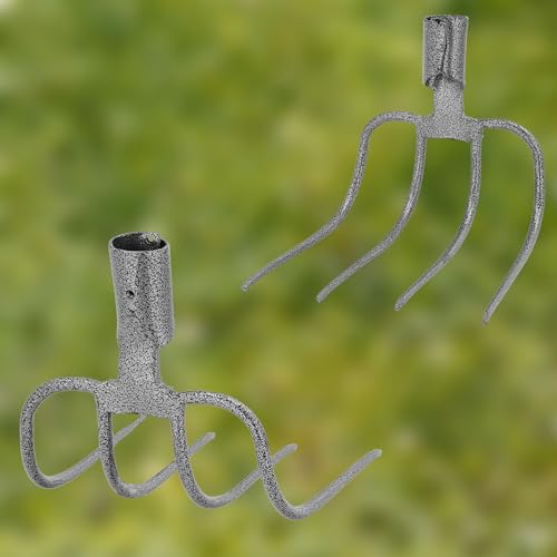 Foto von KOTARBAU® Dunghacke Forke Heugabel Mistgabel Mistforke Gartengabel Gartenforke Dunggabel Spatengabel Gabel für Garten Drahtgabel für Garten und Landwirtschaft 4 Zinken