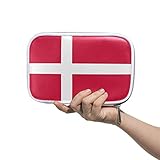 Größe: 14 x 22 cm. Federmäppchen mit Dänemark-Flagge