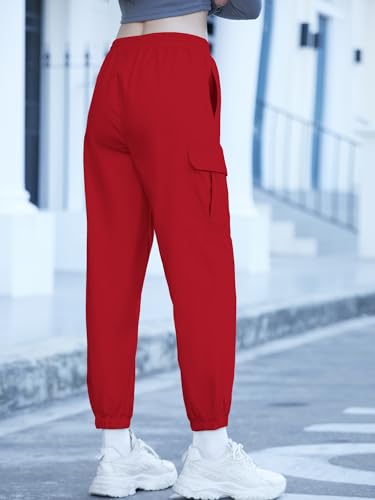 Image of SANGTREE Girls & Womens Drawstring Cargo Jogger Pants,3 Years - Women 3XL