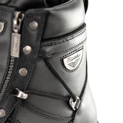 MILWAUKEE MOTORCYCLE CLOTHING CO. MB440EEE-BLACK-14-EEE Motorcycle Boot