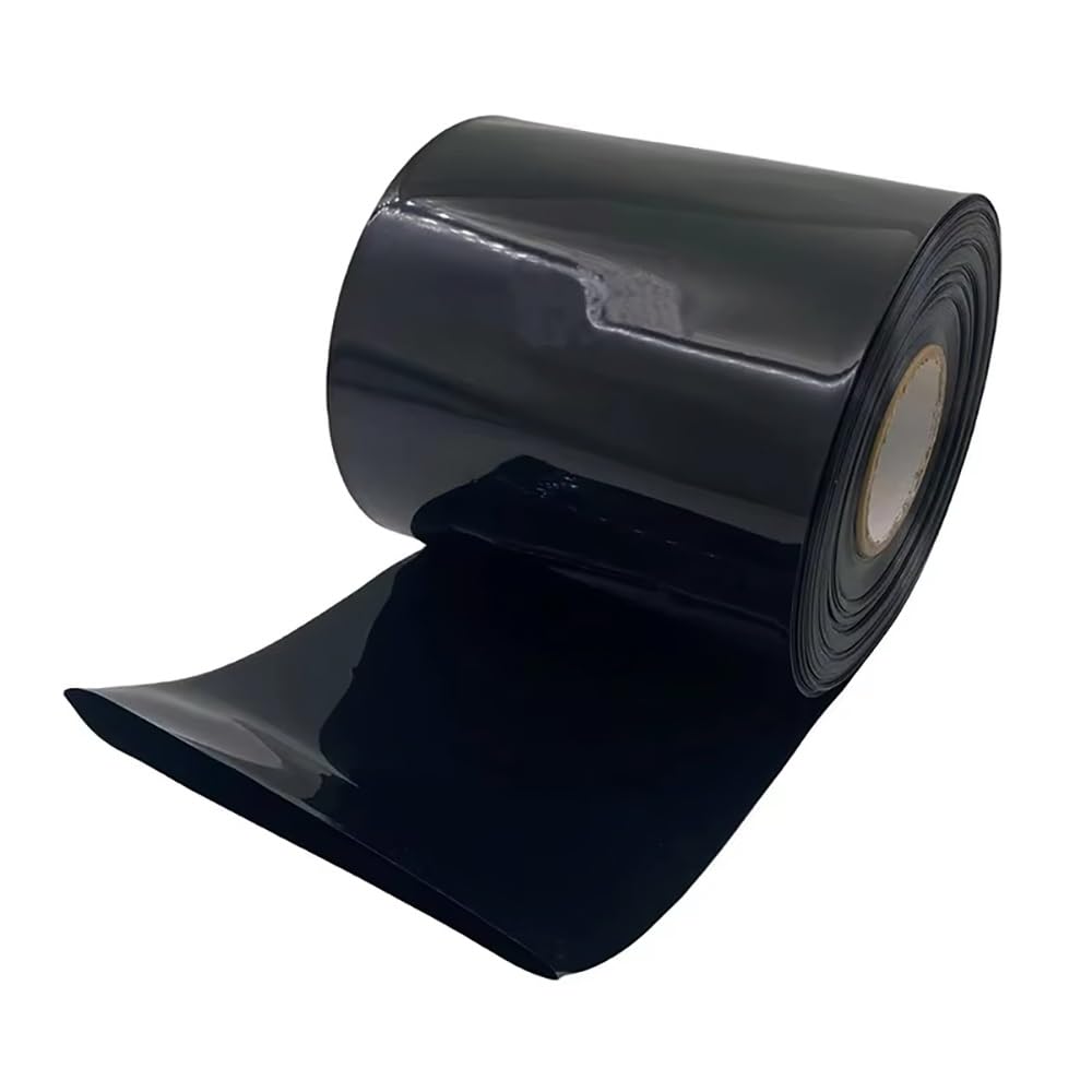 1KG Czarna Rurka Termokurczliwa PVC, Koszulka Termokurczliwa Izolacyjna Do Akumulatora, Szerokość 80-500mm, 1 Rolka(Width 190mm)