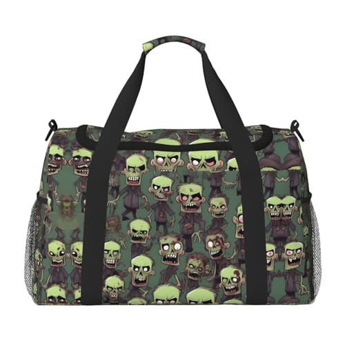 Sac de sport noir One Size avec motif imprimé zombies sous le siège