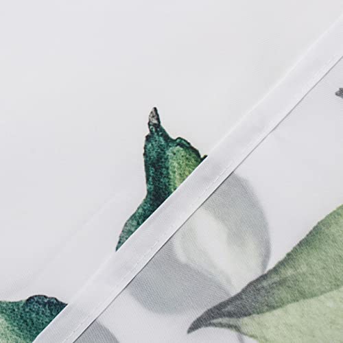 Nuseiis Small Stall Sage Green Shower Curtains 36 X 72,Fabric Narrow Half Eucalyptus Leaves Shower Curtain Sets, Watercolor Floral Plant Bathroom Decor With Hooks #TOP4