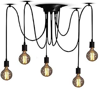 Industrial DIY Ceiling Spider Lights E27 Edsion Bulb Retro Chandelier DIY Ceiling Pendant Dining Hall Bedroom Hotel (5pcs)