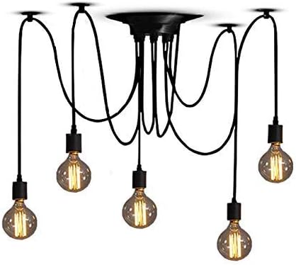 Industrial DIY Ceiling Spider Lights E27 Edsion Bulb Retro Chandelier DIY Ceiling Pendant Dining Hall Bedroom Hotel (5pcs)