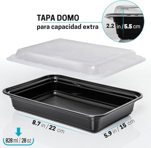 Image of Igluu Meal Prep Containers Reusable (20 Pack) 1 Compartment - 28oz