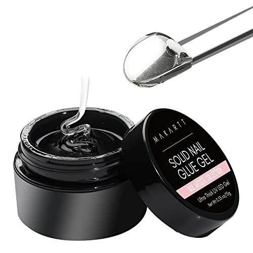 Makartt Nail Rhinestone Glue Gel 1.06Oz Nail Lamp Needed Gem Glue Gel Super Strong Adhesive Nail Gel Brush On Nail Glue Bundle Solid Nail Gel For Acrylic Nail Tips Glue Gel Curing Needed Uv Cured #TOP5