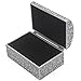 AVESON Vintage Metal Jewelry Box Small Trinket Storage Organizer Box Chest Ring Case for Girls Women, Tin Color, Small