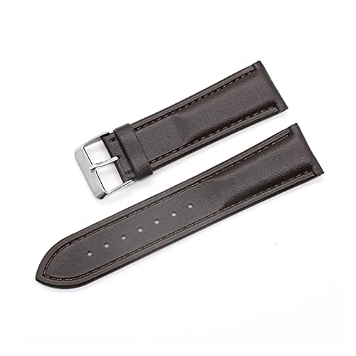 Correa de reloj Feng Shui en cuero negro legítimo y hebilla de acero para un estilo sofisticado