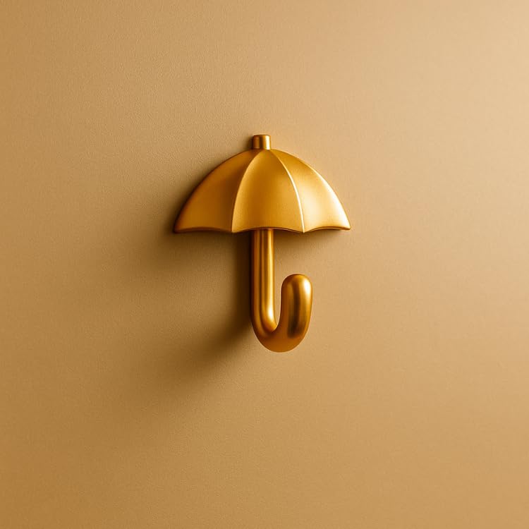 Urban Elite Heavy Duty Metal Wall Hook – Single Umbrella Design Hook for Hanging Towels, Clothes, Keys & Accessories – Decorative Gold Wall Hanger for Bathroom, Kitchen & Entryway (1 Pc)-image-26