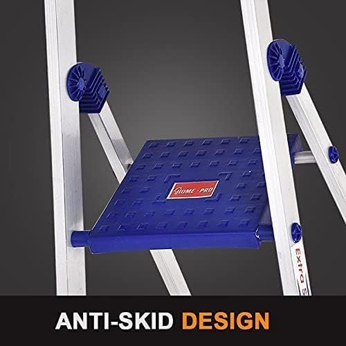 Image of 6 Step Foldable Aluminium Step Ladder Railing for Household, Lightweight and Anti-Slip Multipurpose - Anti-Slip, Heavy-Duty Design for Indoor & Outdoor Use.