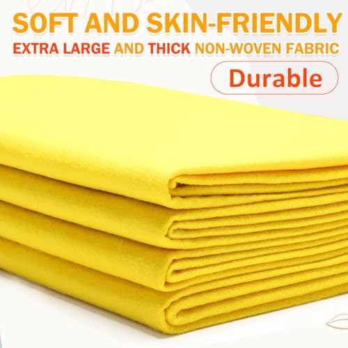 Image of XSEINO Yellow Large Felt Fabric 36 inch X 36 inch(1 Square Yard), 1.4 mm Thick Soft Felt Fabric Sheet for Crafts, Yellow Series Colors Soft Nonwoven Fabric, Fit for Decoration, Sewing, DIY Crafts