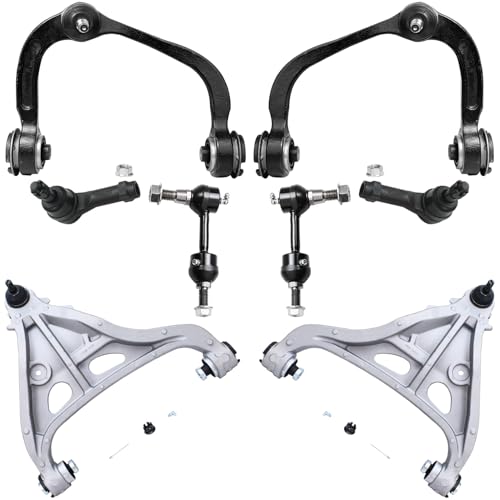 Image of Detroit Axle - 2WD Front 8pc Control Arms Kit for 2004-2005 Ford F-150, 4 Upper & Lower Control Arms w /Ball Joints 2 Tie Rods 2 Sway Bars Suspension Kit Replacement
