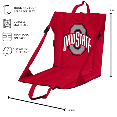 Image of Logo Brands Officially Licensed NCAA Unisex Stadium Seat, One Size, Team Color