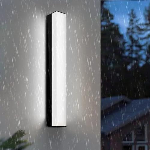 Applique murale extérieur LED 130cm rectangulaire noire IP65 en aluminium