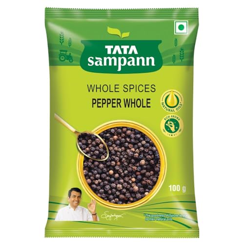 Image of Tata Sampann Black Pepper Whole, 100g