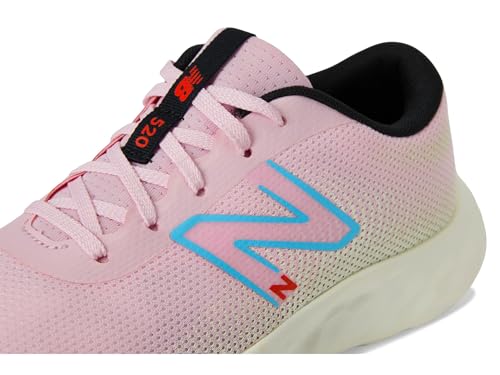 Image of New Balance Unisex-Child 520 V8 Lace-up, Mid Century Pink /Team Sky Blue /Black, 4 Big Kid