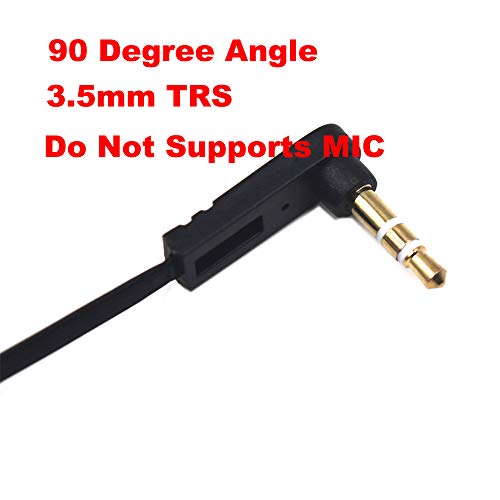Kework 2 Pack 3.5Mm Audio Extension Flat Cable, 15Cm 90 Degree Angle 1/8" 3.5Mm Trs Male To Trs Female Stereo Jack Audio Aux Cord For Headphone, Car Stereo, Home Stereo (Am To Fm) #TOP1