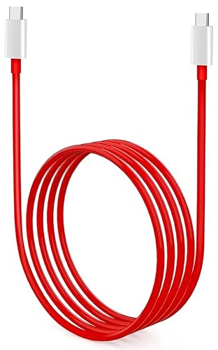 Image of AINE 80W USB-C to C SuperVOOC Fast Charging Data Sync Cable compatible with OnePlus 12 12R 11 11R 10R 10T 10 9 Pro 8T 7T 7T Pro Nord Series - Original High-Speed Charging