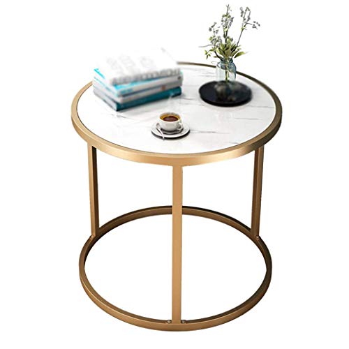 GWW Perfect Furniture Double Layer Shelf, Marble Texture Coffee Table GWW Perfect Furniture Double Layer Shelf, Marble Texture Coffee Table