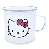 Silver Buffalo Sanrio Hello Kitty Enamel Camper Coffee Mug, 21 Ounces