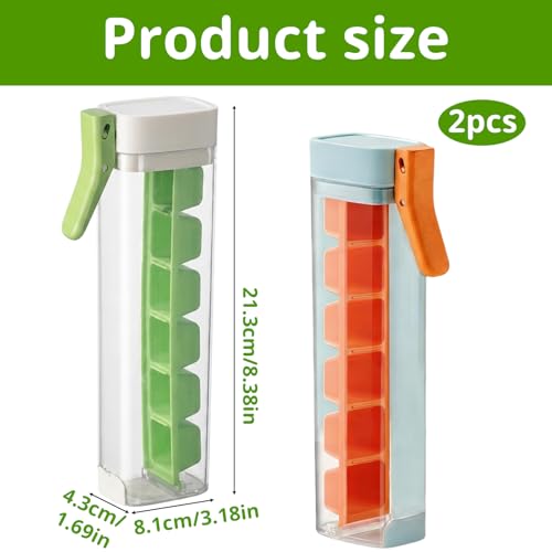 Set de 2 moldes para hielo de vidrio portátiles miniatura 2