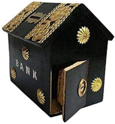 Doon Furniture House Wooden Mini Piggy Coin Bank (Black) (B07X1SWYY1) Amazon Price History, Amazon Price Tracker