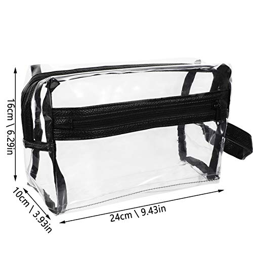 Minkissy Bolsa de Cosméticos Portátil Bolsa de Maquiagem de Plástico Transparente Capa de Cosméticos