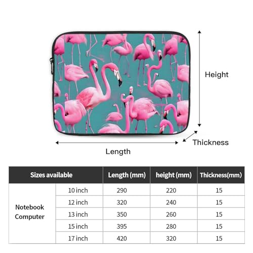 A Flock of Flamingos Laptop Sleeve Case 15 Inch Suitable for Notebook Computer Tablet Traveling Carrying Simple Case4