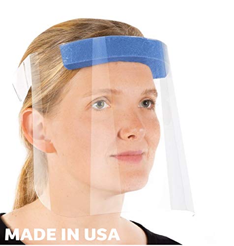 Protective Face Shields with Clear Vision, Adjustable, Lightweight and Anti-Fog For Eye Protection. (2 Pack)