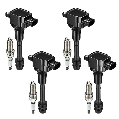 Image of BDFHYK Ignition Coil UF350 and Spark Plugs 4505 for Nissan Altima 2002-2006