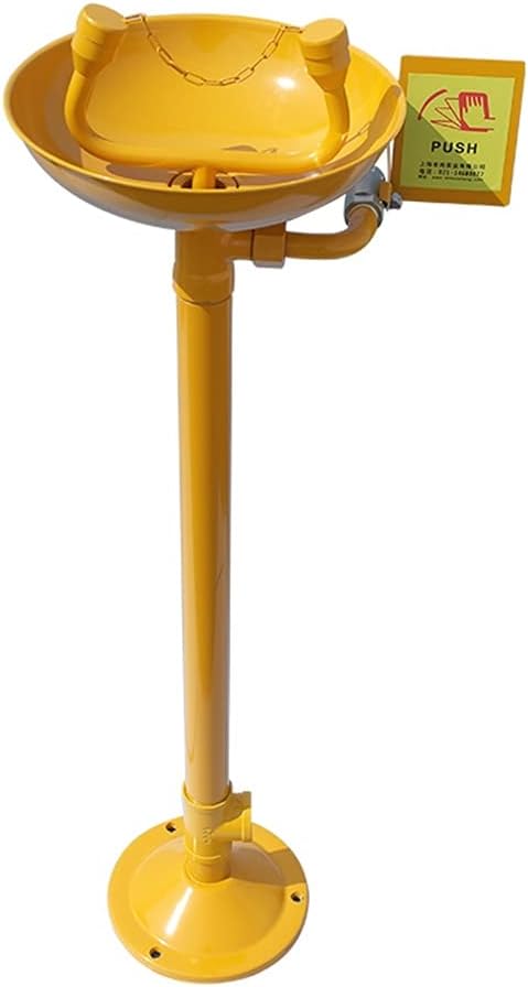 Emergency Eye Wash Station& Shower Set, 304 Stainless Steel Eyewash Station Shower with ABS Basin for Factory/Lab/Machinery/Building Industries (Color : Style 1, Size : Without Pedals)