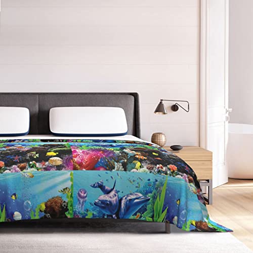 Couverture chauffante imprimé marine BAFAFA en micro-polaire douce - 8