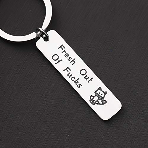MYOSPARK Fresh Out Of Fucks Keychain Zero Fox Given Gift Sarcastic Gift Funny Gift For Friends3