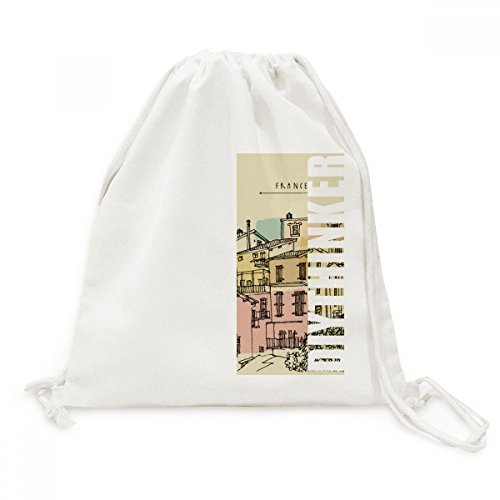 Sac cordon en toile France coloré pour vos voyages quotidiens