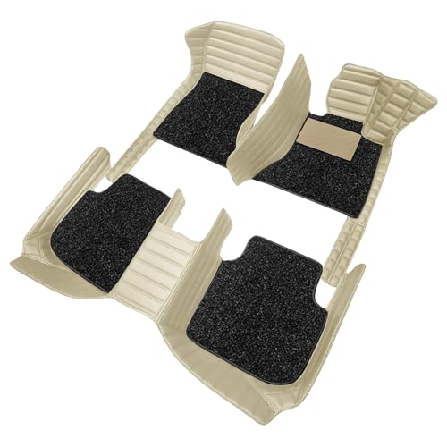 Image of Premium 9D Car Foot Mats |Waterproof & Dustproof | Anti-Skid Floor Mats for Car | Easy to Clean | Luxury Car Interior Mats Compatible with Maruti Suzuki Dzire 2024 - Beige Beige