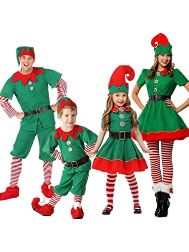 Mens Unisex Elf Costume Deluxe Adult Christmas Costume Santa Help...