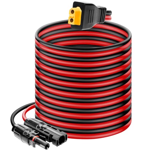 Ansoufien Solar Panel to XT60 Charge Extension Cable 20ft 10AWG