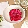 Broche à Fleurs, Grande Broche à Fleurs de Rose de 10 cm Broche à Fleurs en Satin Épingles à Fleurs de Couleur Unie pour Femmes Accessoires de Vêtements de Bal de Mariage (Rose Rouge) #2