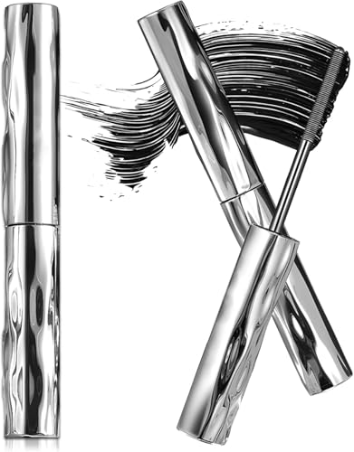 4D Máscara de pestañas,Mascara Resistente Al Agua Con Cepillo Ultrafino, Extensiones De Pestañas, A Prueba De Manchas, Larga Duración,Más Larga, Más Gruesa (2PCS)