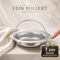 【1× kaufen. Lange nutzen】 2 Stück abflusssieb küchenspüle für 3,5-Zoll-Spülen, spülbecken sieb mit stabilem Griff, Sink Strainer aus langlebigem V4A-Edelstahl mit feiner Lochung gegen Speisereste – Ansicht 7