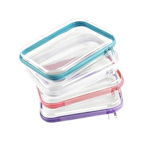 Bolsas de aseo viaje transparentes e impermeables con cremallera para evitar manchas 3