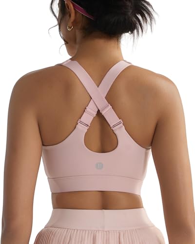 Image of RUNNING GIRL Adjustable Straps High Impact Sports Bra for Women,High Support Workout Sports Bras with Sewn in Pads
