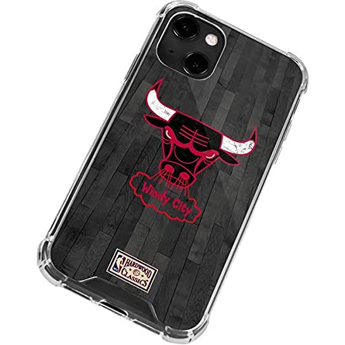 Skinit Clear Phone Case Compatible with iPhone 13 - Officially Licensed NBA Chicago Bulls Hardwood Classics Design