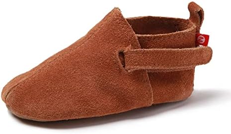 Zutano Leather Baby Shoes for Boys and Girls, Tan Suede, 12M