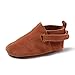 Zutano Unisex-Baby Leather Baby Shoes 6M (3-6 Months), Tan Suede