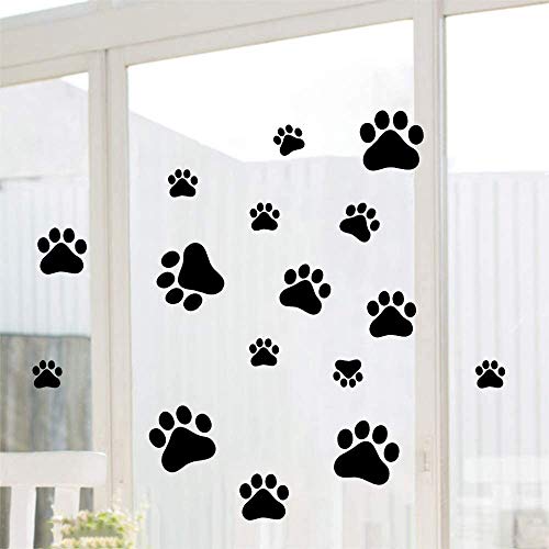 60 Pcs Dog Paws Wall Decal Vinyl Stickers, Removable Animal Footprint Wall Decoration, Available In 3 Sizes Diy Sticker Mural Sets For Bedroom Living Room Office Playroom Classroom #TOP5